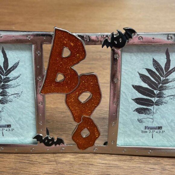 Halloween Boo Picture Frame with Bats - Picture 2 of 7